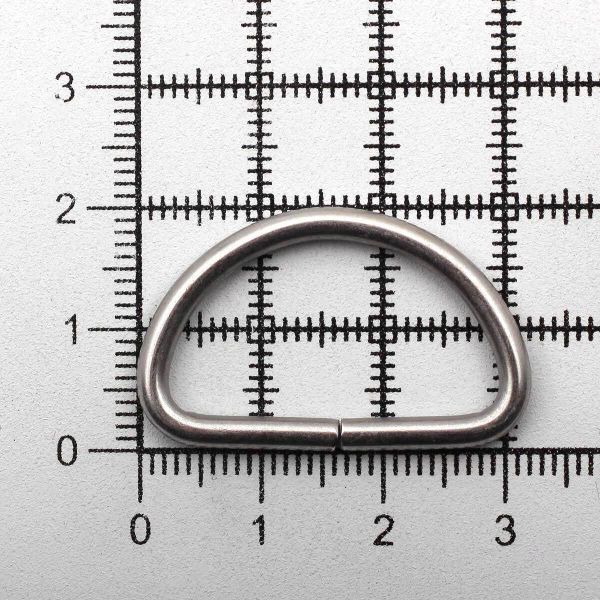 Полукольцо сварное металл внутр. 25 мм (внешн. 31х20 мм, ⌀3 мм), 100 шт, серебро ГР, 6070