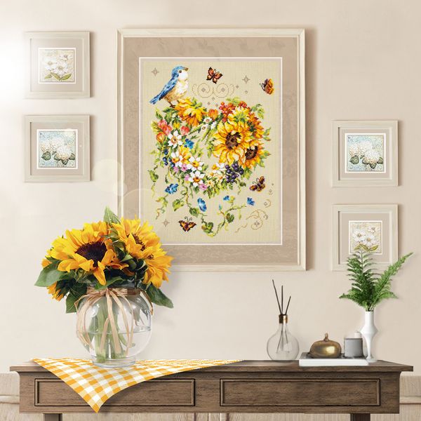 Набор для вышивания нитками Чудесная игла, Вдохновение Сердца 26х34 см