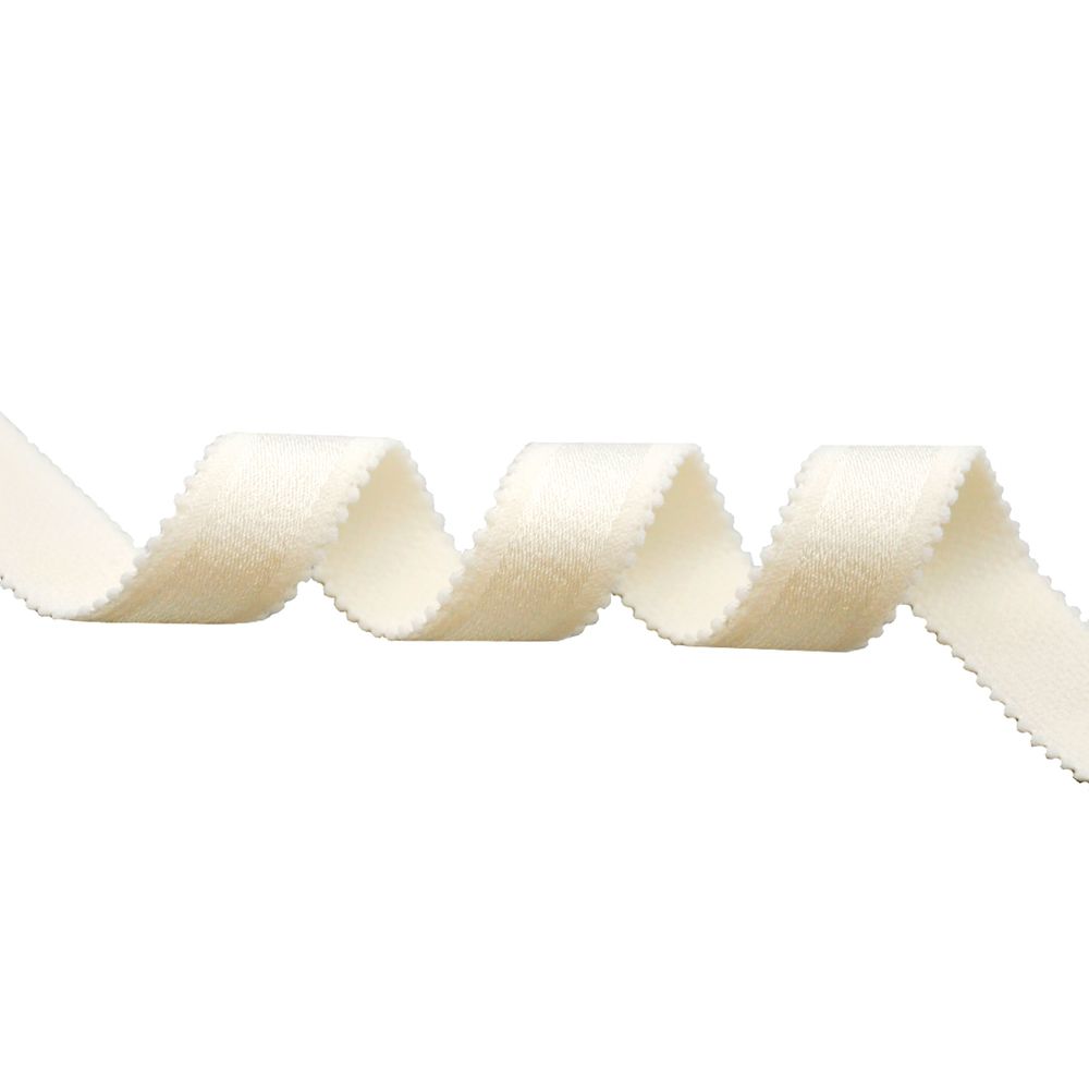 Резинка бельевая (бретелечная) атласная 16.0 мм / 25 метров, сливочный
