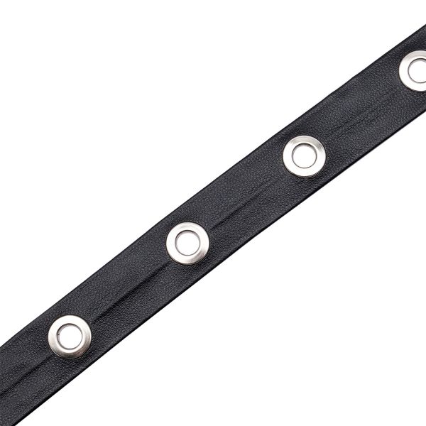 Лента отделочная кожзам с люверсами 20.0 мм / 41.148 метра, цв. черный, 3AR2860
