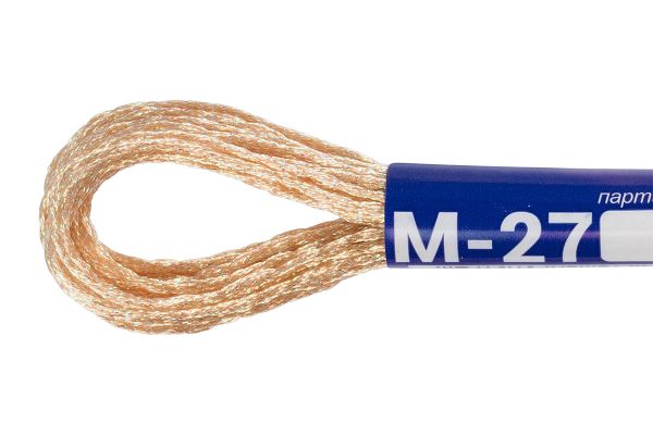 Мулине Gamma металлик, цв.М-27 золотой, 12 мотков по 8 метров