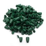 Наконечник для шнура пластик Колокол ⌀6/9 мм, 14х11 мм, ПП т.зеленый, 27106-Н, 100 шт