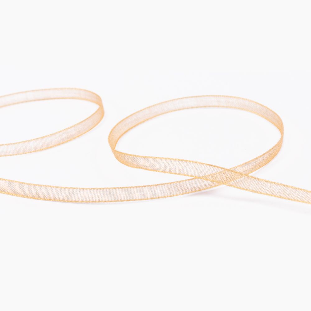 Лента капроновая (органза) _3.0 мм / 45.7 метров, 009 рыжий, Blitz OR-3