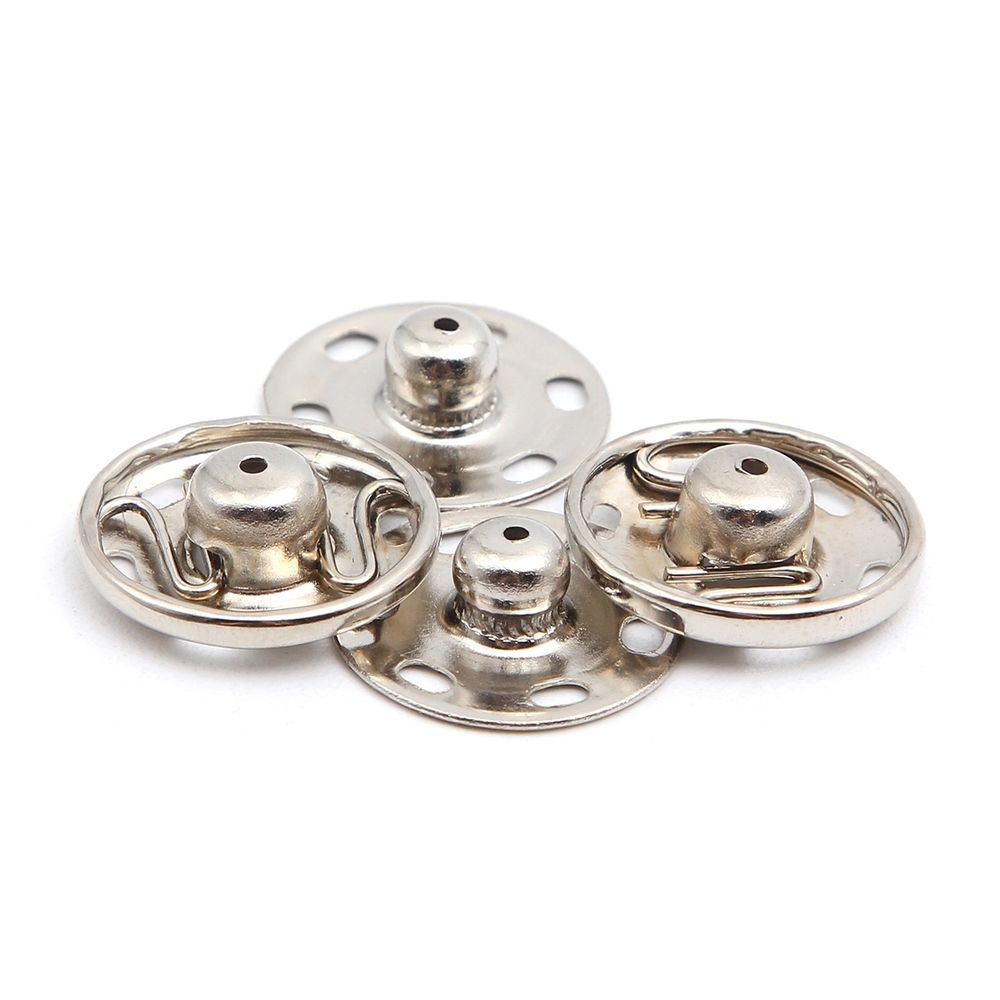 Кнопка пришивная металл ⌀18.0 мм, серебро/никель, 2 шт, Pony
