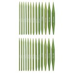 Набор съемных спиц для вязания 10см, 13 размеров (3мм-10мм), цв. зеленый, алюминий