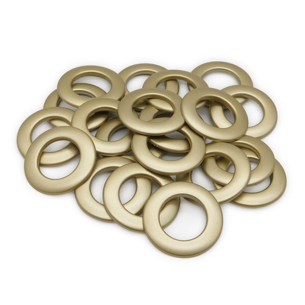 Люверсы шторные ⌀25 мм, цвет № 6 светлое матовое золото, 10 шт