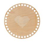 Заготовка из фанеры Панно с перфорацией Сердце, ⌀15 смх0.4 см, для вышивания, Mr.Carving БА-38