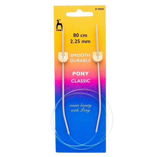 Спицы круговые Pony Classic ⌀2.25 мм, 80 см, алюминий, 50602