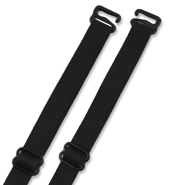 Бретели для бюстгальтера регулируемые 10 мм, 23-45 см, черный, 1 пара