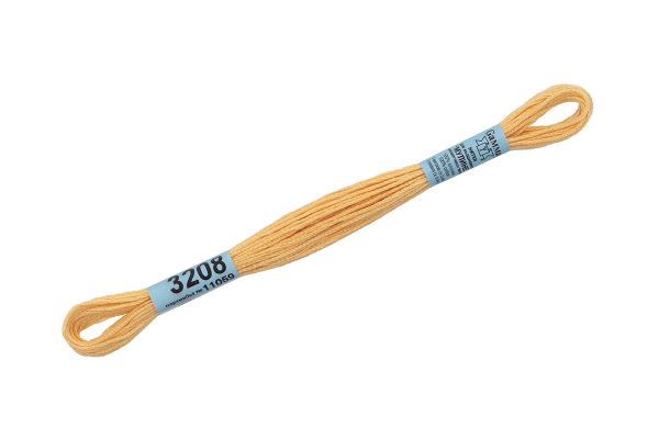 Мулине Gamma 100% хлопок, цв.3208 т.кремовый, 24 мотка по 8 метров