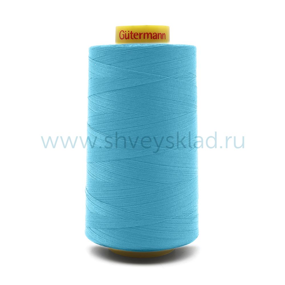 Нитка универсальная Gutermann Mara 120/2, 5000 м, 700185, 5396 неоновый голубой, 1 катушка