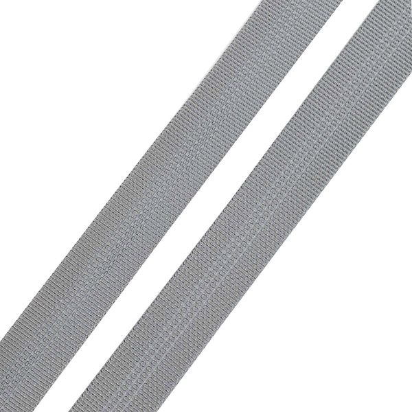 Стропа (ременная лента) 24 мм / 45.72 метра, [25.10 г/пог.м], со светоотражающими полосками, 04 серый, 3Al355