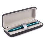 Ручка гелевая Pentel EnerGel в подарочной упаковке ⌀0.7 мм, BL2007S-AK бирюзовый, металлич. Корпус, черные чернила