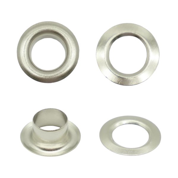 Люверсы металл ⌀_6.0 мм (внутр.), никель, 100 шт, BIG