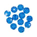 Бусины стекло ⌀6 мм, 12 шт, синий/cap.blue, Preciosa 451-19-602
