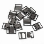 Пряжка-застежка для купальников металл 15.0 мм, 121SW цв.черный никель уп.10 шт