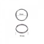 Кольца для бюстгальтера металл ⌀8.0 мм, 008 цв.никель, уп.100 шт