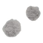Помпон из искусственного меха 80 мм, св.серый, 2 шт, FRA11-8LR221