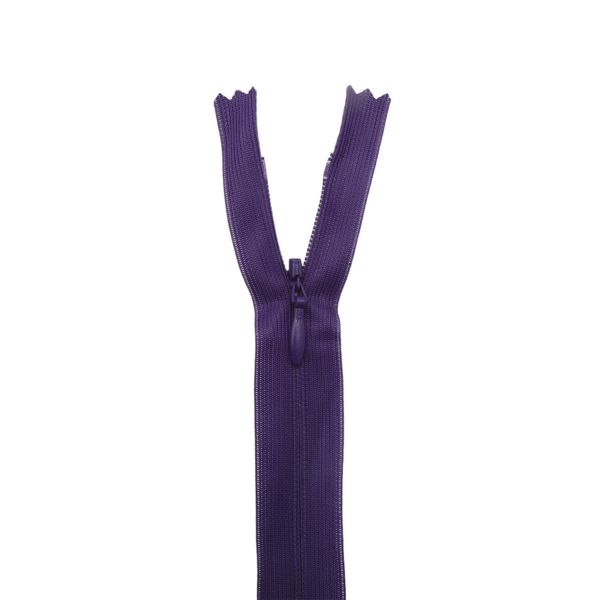 Молния потайная (скрытая) Т3 (3 мм) 1 зам., н/раз., 20 см, фиолетовый, 31226 / 20, 10 шт