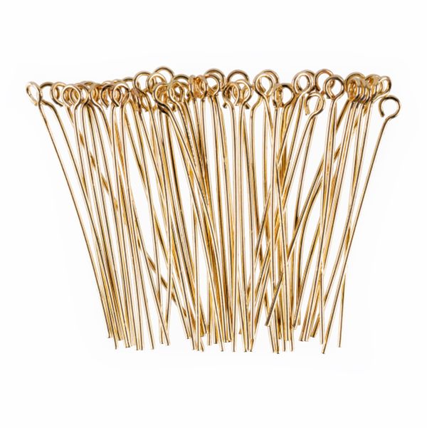 Штифт для бижутерии 40 мм, 250 шт (5х50 шт), 04 золото, Zlatka FMK-S03