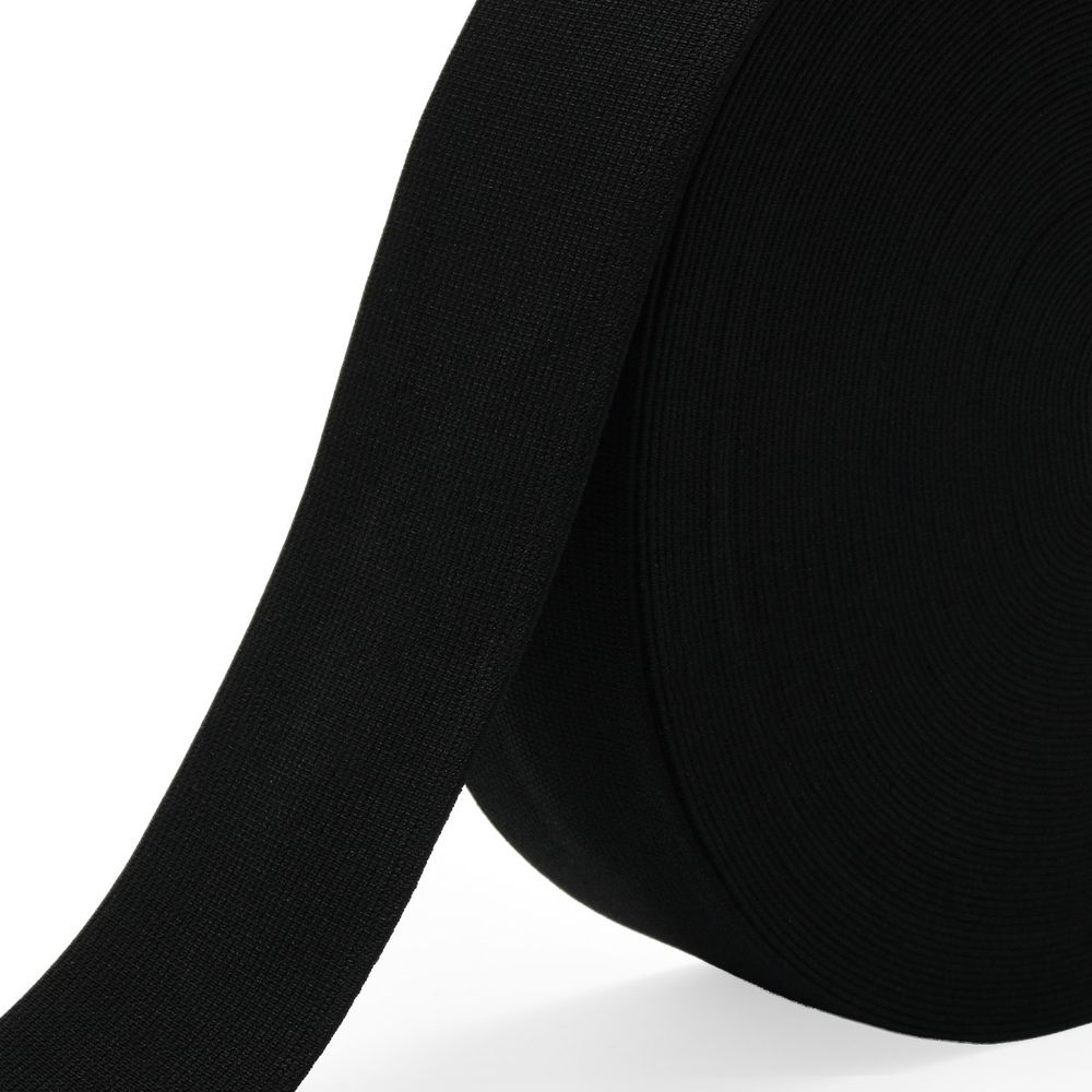 Резинка тканая 50.0 мм / 20 метров, черный