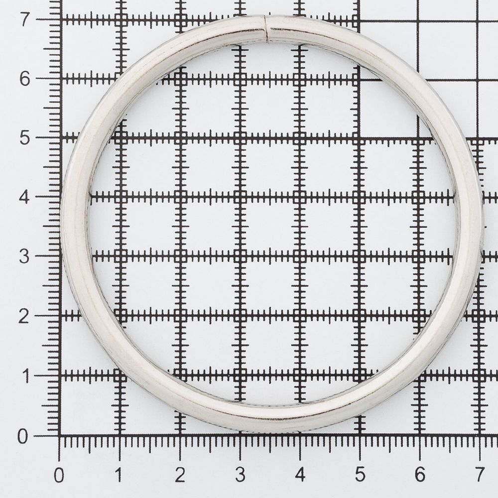 Кольцо разъемное металл in ⌀60 мм (70 мм внешн.), никель, 50 шт