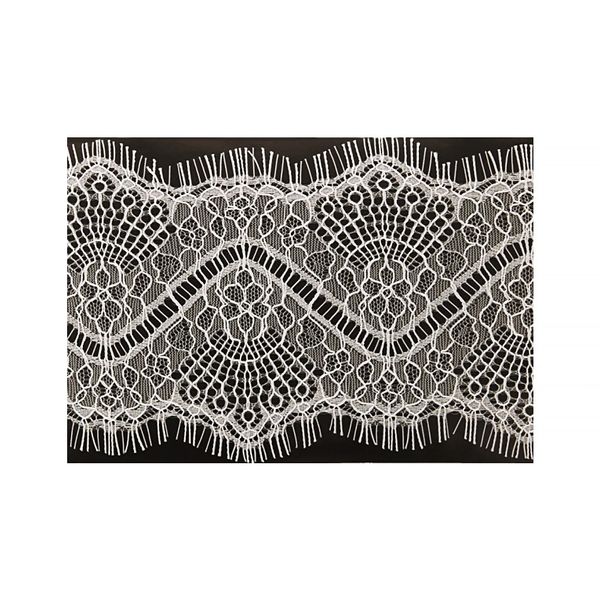 Кружево шантильи (реснички) 100 мм / 5х3 м, белый, Blitz LCE-33SH