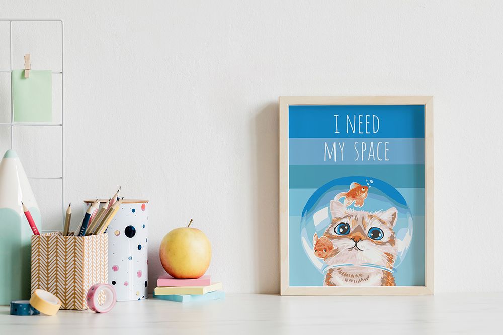 Картина по номерам Фрея, на картоне Любопытный котик, 40х30 см