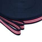 Стропа (ременная лента) 30 мм / 50 метров, с принтом 2-сторонняя, 1253 красный/белый/черный, 3Al361