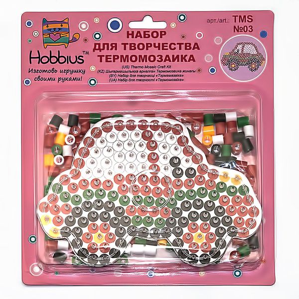 Термомозаика, 6 шт, №03 машинка, Hobbius TMS