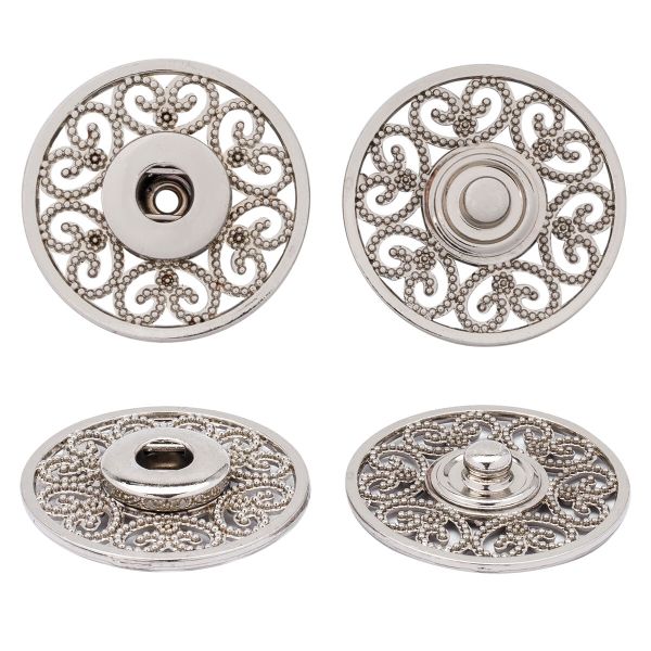 Кнопка пришивная металл ⌀27.0 мм, металл, S, уп.10 шт