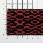 Лента для поясов 50 мм / 25 метров, рис. 9547 (черный/красный) С3798Г17