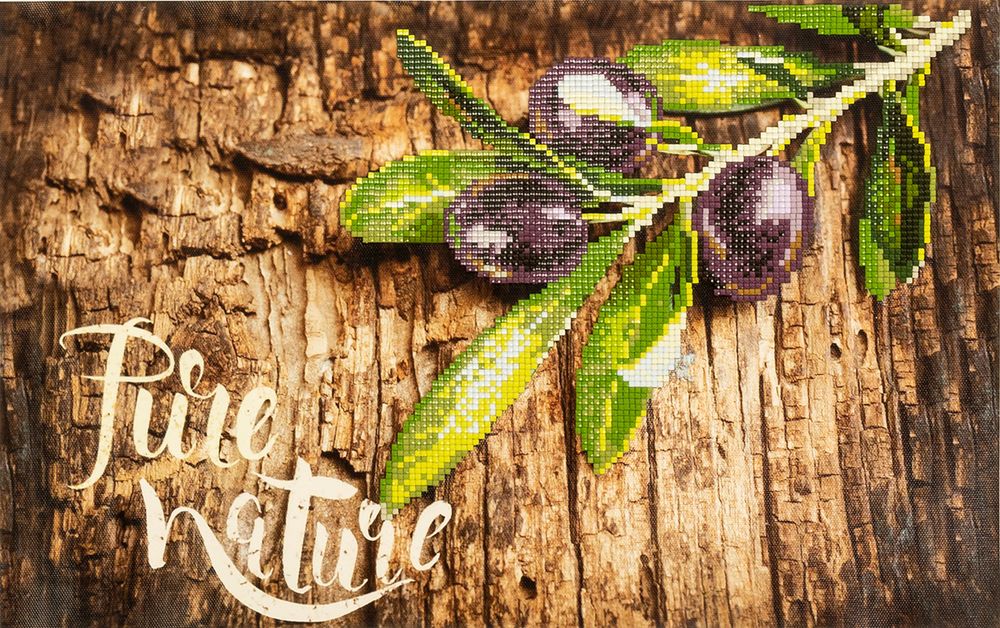 Алмазная (кристальная) мозаика Фрея, Веточка оливы, 40х25 см
