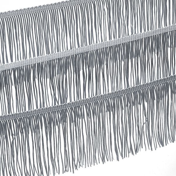 Бахрома отделочная широкая 150.0 мм / 4.5 метра, цв.серебро