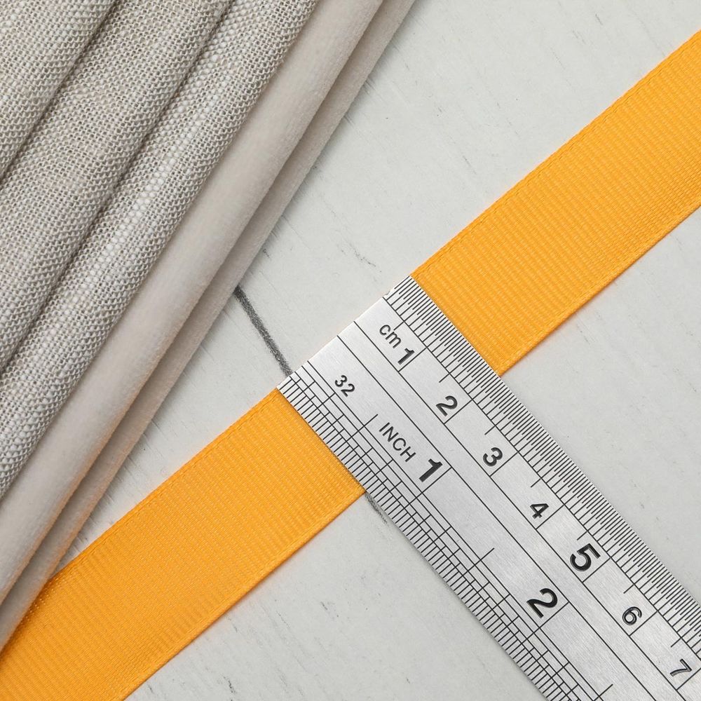 Лента репсовая (в рубчик) 20.0 мм, 042 оранжевый, уп.18,28 м