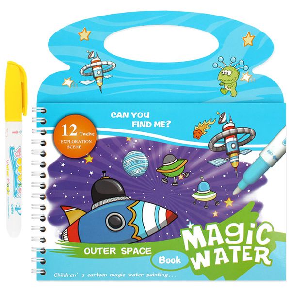 Водная многоразовая раскраска с маркером Космос, Darvish, DV-13393-2