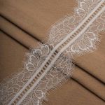 Кружево шантильи (реснички) на сетке 105 мм / 30 метров, белый, 3AR1277