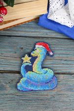 Набор для вышивания нитками МП Студия Р-1141, Змейка на удачу, 11х9 см