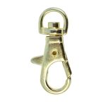 Карабин металл 09 мм (38х13 мм), золото, 10 шт