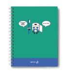 Тетрадь общая с твердой обложкой, глянцевая ламинация A5 96 л. на гребне 65 г/м², белизна 100% 4 шт клетка, 01556 Мы команда, Светоч Т212