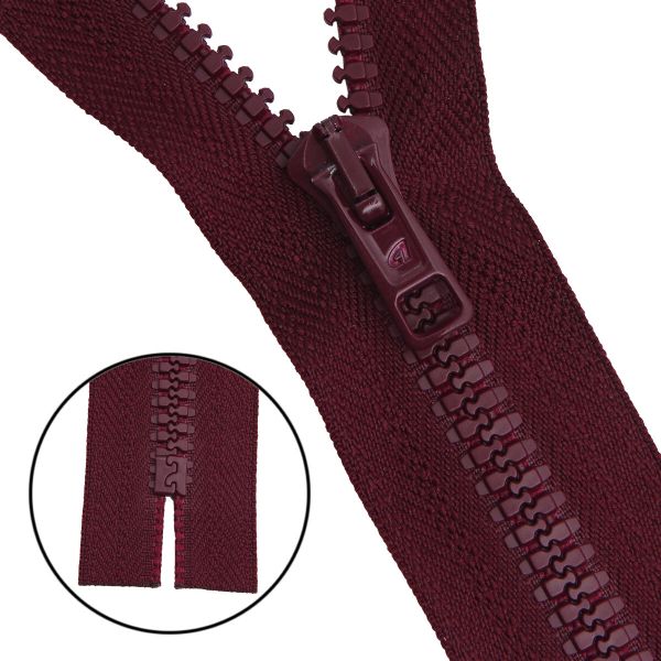 Молния трактор Arta Т6 (6 мм) 1 зам., н/раз., 18 см, цв. 033 т.бордовый, уп.10 шт