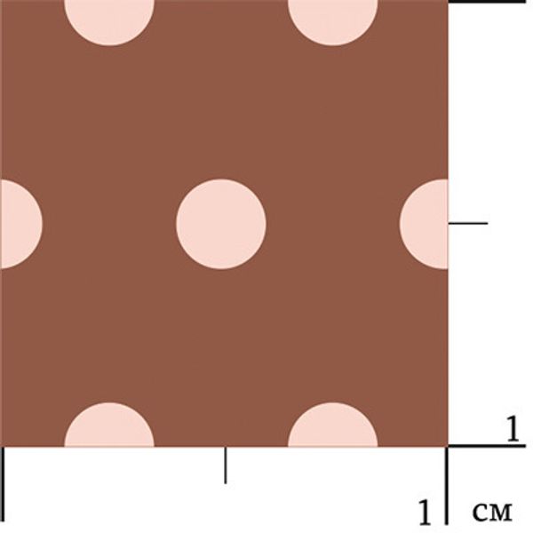 Ткань для пэчворка Peppy Бабушкин сундучок, отрез 50х55 см, 140 г/м², БС-11 кр.горох коричневый, Peppy