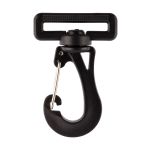 Карабин пластик с металлической застежкой 32 мм, 50 шт, черный, Gamma GHB001