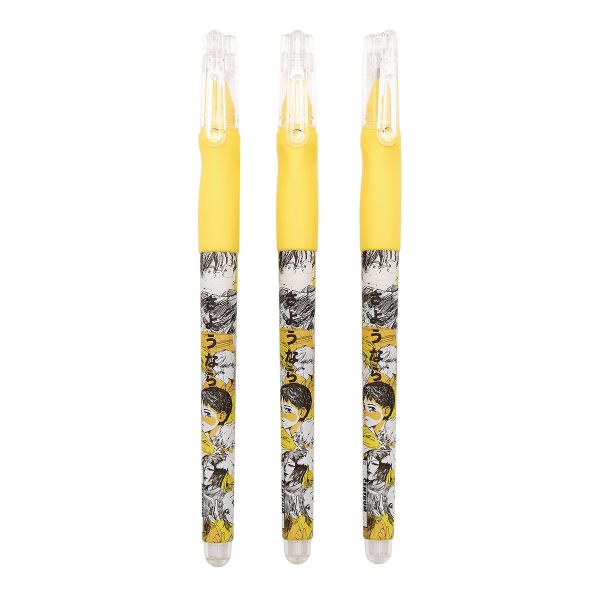 Ручка гелевая прорезиненная Аниме, 3 шт, 74893