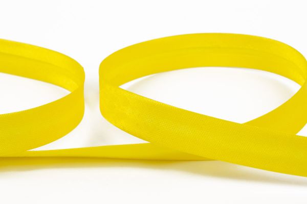 Косая бейка атласная 12 мм / 132±1 метра, 011 яр.желтый, Gamma GK-12P