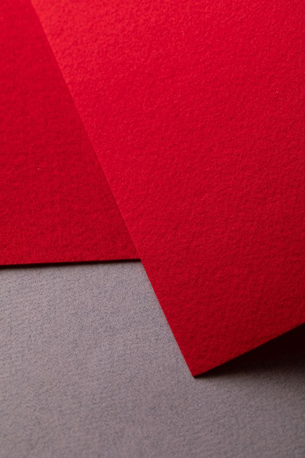 Фетр листовой жесткий 1.2 мм, 33х53 см, 911 красный, Gamma FKS12-33/53