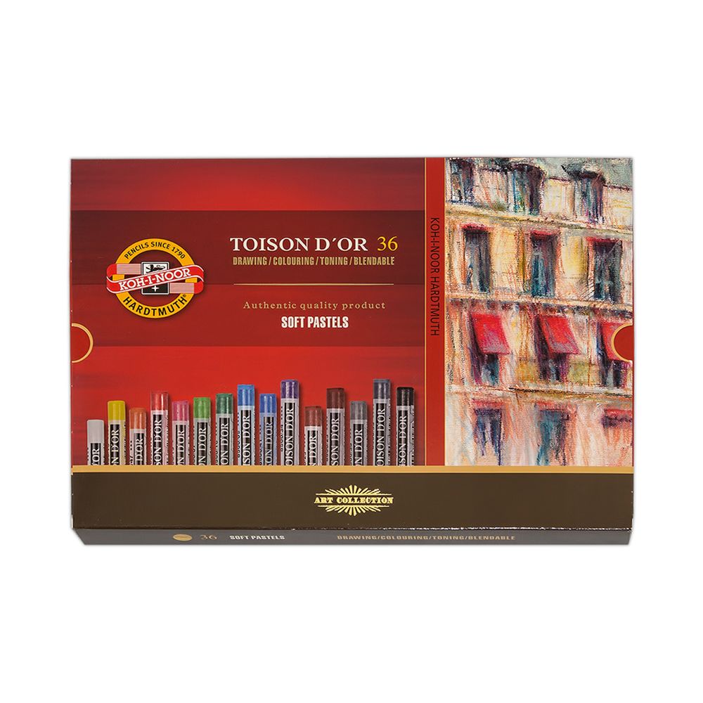 Пастель художественная мягкая 36 цв, KOH-I-NOOR Toisodor, круглая в картонной коробке 8515036005KS