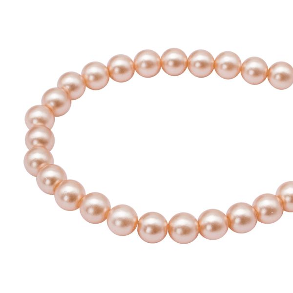 Бусины пластик под жемчуг ⌀8 мм, 500 г, цветные, круглые, A44 телесный, Astra&Craft, LY-264