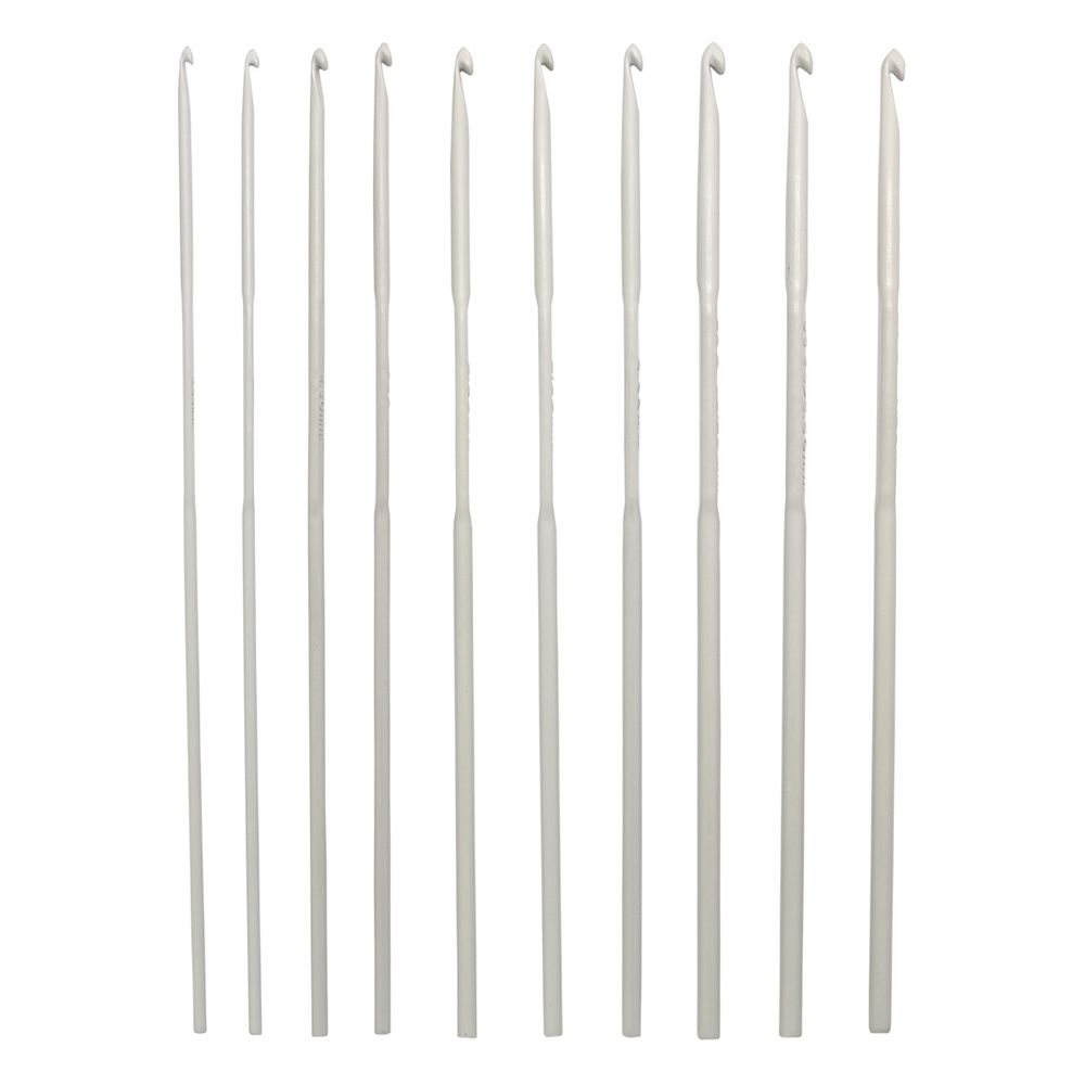 Набор крючков для вязания ⌀2,00-3,5 мм, 15 см, 10 шт, алюминий, Pony