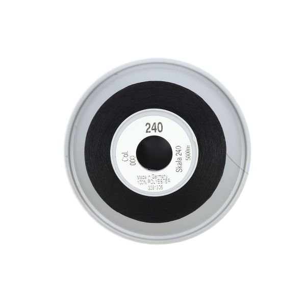 Нитки некрученые бондированные Gutermann Skala 240, 5000м, 720763, _000 черный, 1 катушка